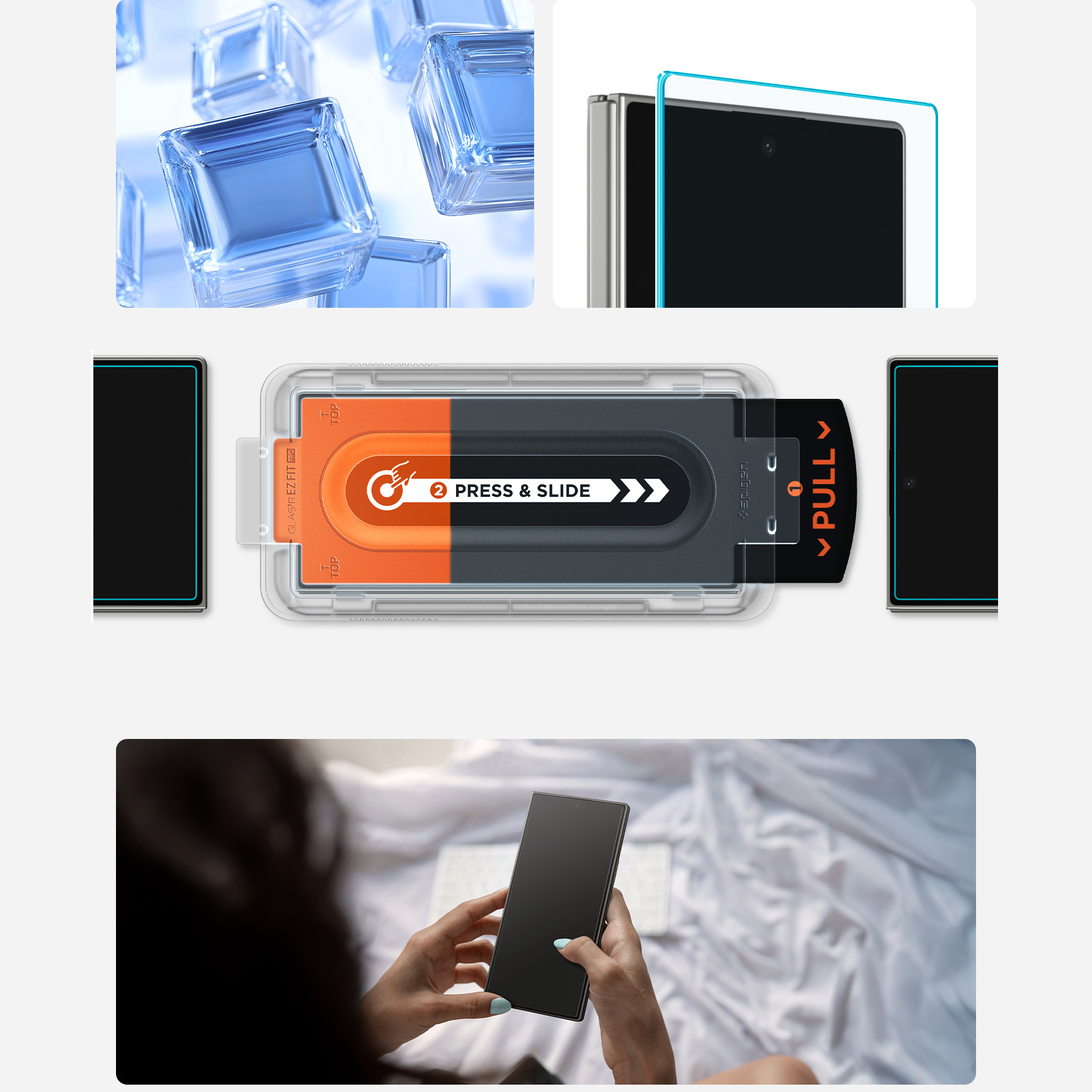 Szkło do etui + Aplikator Spigen Glas.tr EZ Fit 2-Pack do Galaxy Z Fold7